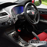 FOR SUBARU IMPREZA WRX STI 08-14 RED & BLACK LEATHER SCREW-ON GEAR KNOB