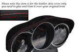 RED STITCH FITS MAZDA RX8 03-12 SPEEDO GAUGE HOOD PU SUEDE SKIN COVER ONLY