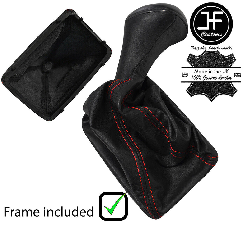 RED STITCH STYLE 2 LEATHER MANUAL GEAR+PLASTIC FRAME FOR MERCEDES W124 E CLASS
