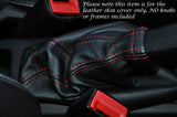 RED STITCHING LEATHER HANDBRAKE GAITER FITS VAUXHALL OPEL ADAM 2012-2015