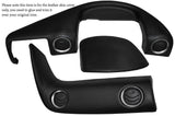 BLACK STITCH THREE PIECE DASH KIT LEATHER COVERS FITS NISSAN GT-R R35 2009-2015
