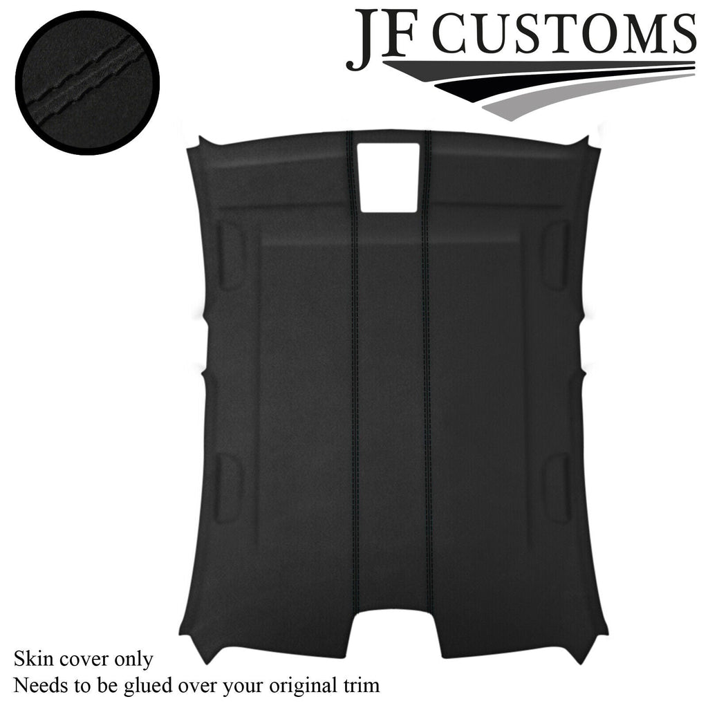 BLACK STITCH D GREY SUEDE ROOF HEADLINER COVER FOR BMW F30 11-19 SALOON 5DR