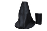 FITS RENAULT LAGUNA BLACK GAITER & GEAR KNOB COVER 6 SPEED BLACK DOUBLE STITCH