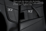 BLACK STITCHING 4X REAR DOOR CARD LEATHER SKIN COVERS FITS MAZDA RX8 03-12