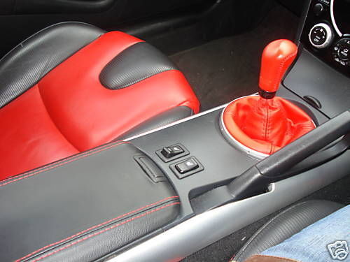 FITS MAZDA RX8 RX-8  RED GEAR GAITER SHIFT BOOT REAL RED LEATHER 2003+ NEW