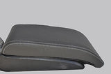 WHITE STITCH FITS VW TOURAN 2011+ ANTHRACITE GREY LEATHER ARMREST COVER ONLY