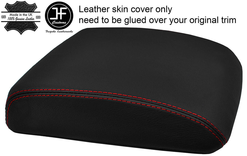 RED STITCH TOP GRAIN LEATHER ARMREST LID COVER FITS NISSAN PATROL Y61 97-13