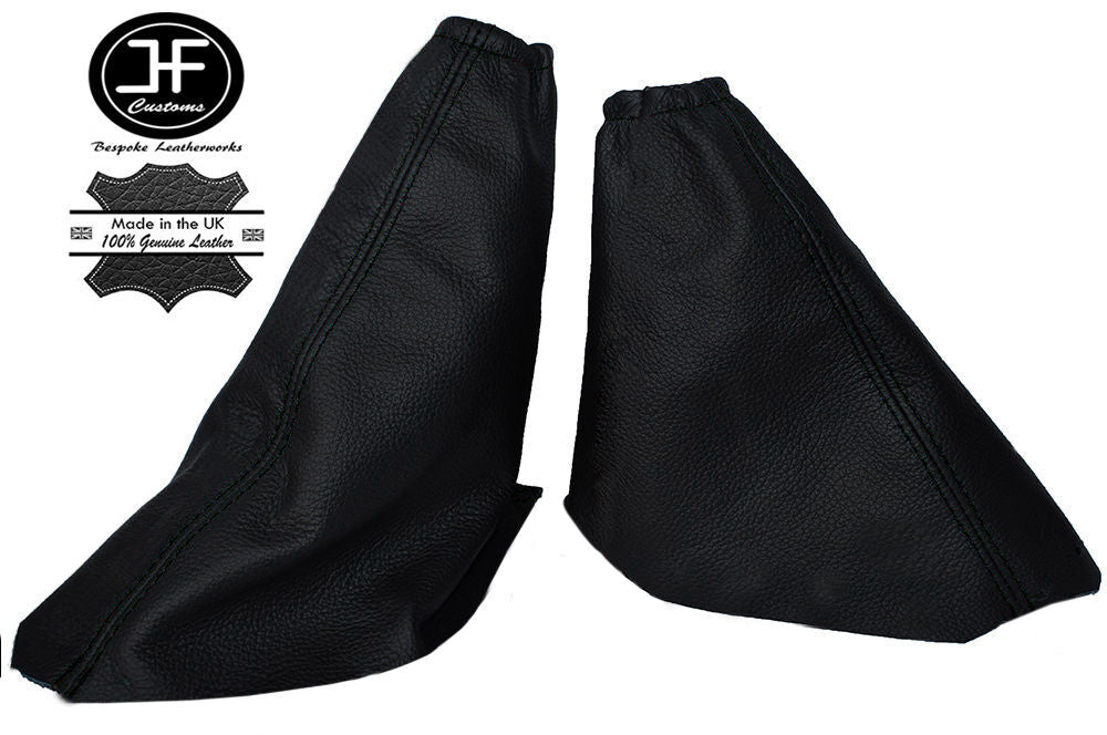 BLACK STITCH LEATHER GEAR & HANDBRAKE GAITER FITS FORD FIESTA 1995-2002