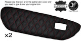 RED DIAMOND STICH 2X FRONT DOOR CARD TRIM LEATHER COVER FITS MG MGF MK1 95-99