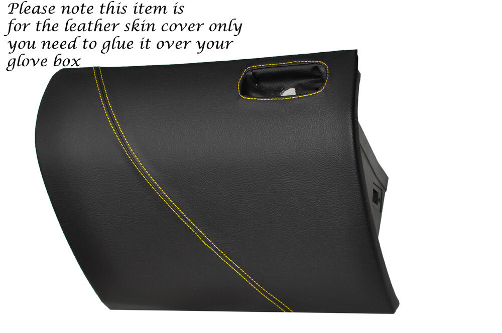 YELLOW  STITCH GLOVE BOX LID LEATHER SKIN COVER FITS MITSUBISHI GTO 3000GT 92-99