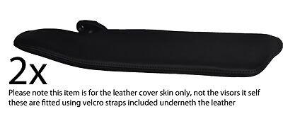 black stitch FITS MAZDA MX5 MK1 MIATA 89-97 2X SUN VISORS LEATHER COVERS