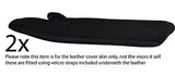 black stitch FITS MAZDA MX5 MK1 MIATA 89-97 2X SUN VISORS LEATHER COVERS