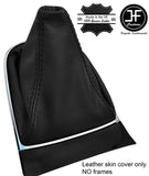 BLACK STITCH TOP GRAIN REAL LEATHER GEAR GAITER FOR VAUXHALL OPEL MOKKA 12-18