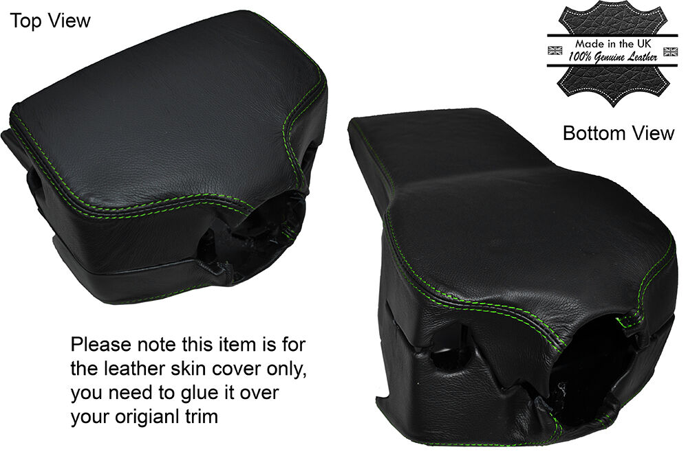 GREEN STITCH STEERING WHEEL SHROUD SKIN COVER FITS VW T4 TRANSPORTER CARAVELLE