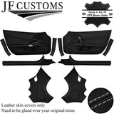 L GREY STITCH LEATHER COVERS FOR CORVETTE C6 05-13 INTERIOR DOOR RECOVERY KIT