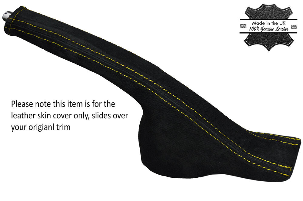 YELLOW STITCH SUEDE SKIN HANDBRAKE GAITER FITS PORSCHE 986 BOXSTER & CARRERA 996