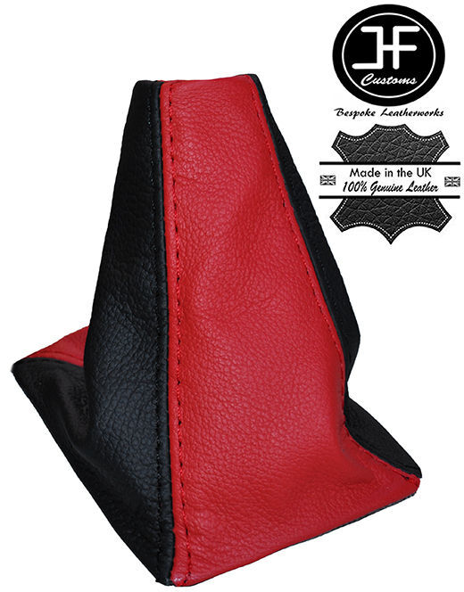 BLACK & RED MANUAL LEATHER GEAR STICK GAITER FITS MG MGF 1995-2000 CUSTOM NEW