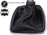 RED STITCHING MANUAL LEATHER GEAR GAITER FITS FORD GALAXY 2011-2014 CUSTOM NEW