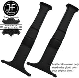 BLACK STITCH 2X B PILLAR TOP GRAIN REAL LEATHER COVERS FITS HUMMER H2 2003-2007