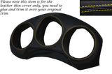 YELLOW  STITCH SPEEDO SURROUND LEATHER SKIN COVER FITS TOYOTA MR2 MK3 2000-2007