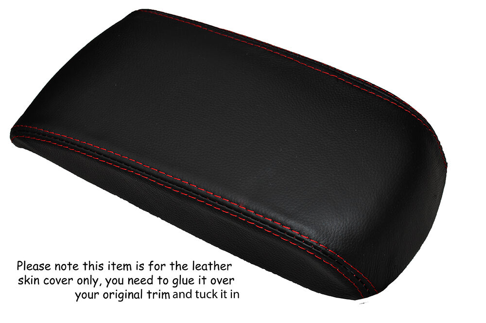 RED STITCHING LEATHER ARMREST SKIN COVER FITS PROTON GEN2 CUSTOM NEW MADE IN UK