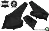 BLACK STITCH LEATHER HANDBRAKE GAITER+FRAME FOR TOYOTA JZX 100 CHASER 96-00