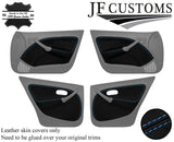 L BLUE STITCH 4X FRONT REAR DOOR CARD TRIM COVERS FOR ROVER 45 MG ZS 99-05