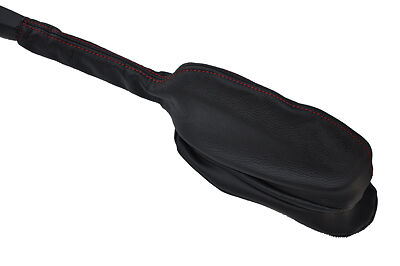 FITS BMW E12 5 SERIES red stitch LEATHER HANDBRAKE GAITER CUSTOM NEW MADE IN UK