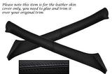 BLACK STITCH FITS FORD FIESTA MK4 MK5 95-02 2X WINDSCREEN PILLAR LEATHER COVERS