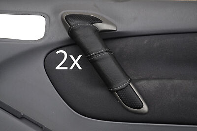 grey stitch FITS TOYOTA RAV4 00-03 2X DOOR HANDLE LEATHER COVERS CUSTOM NEW
