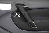 grey stitch FITS TOYOTA RAV4 00-03 2X DOOR HANDLE LEATHER COVERS CUSTOM NEW