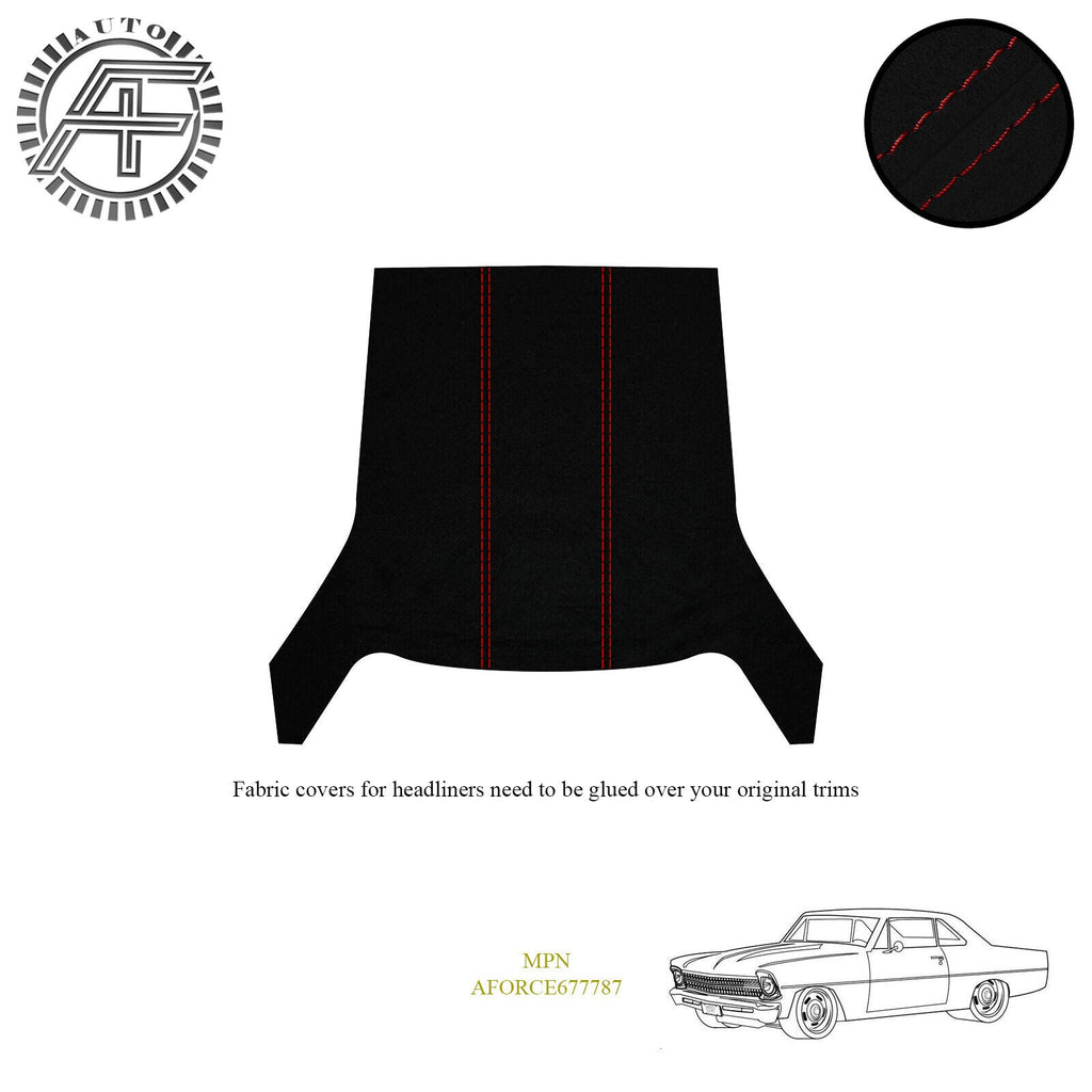 LUXE SUEDE HEADLINER COVER FOR CHEVROLET NOVA I-II 2 DOOR SEDAN 1962-1967