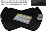 BLACK STITCH FITS TOYOTA AYGO CITROEN C1 05-12 2X SUN VISORS LEATHER COVERS ONLY