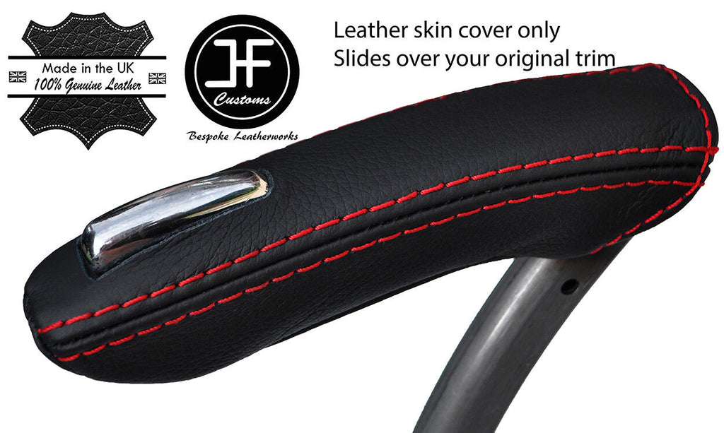 RED STITCH REAL LEATHER HANDBRAKE HANDLE COVER FITS VAUXHALL OPEL MOKKA 12-18