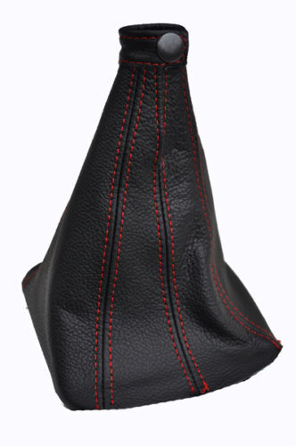 FITS FIAT UNO GEAR GAITER GENUINE BLACK LEATHER red st CUSTOM NEW MADE IN UK
