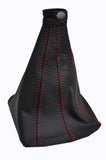FITS FIAT UNO GEAR GAITER GENUINE BLACK LEATHER red st CUSTOM NEW MADE IN UK