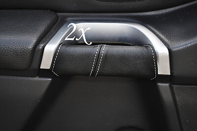 WHITE STITCHING FITS VOLVO XC90 2002-2013 2X REAR DOOR HANDLE LEATHER COVERS