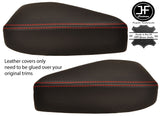 RED STITCH 2X FRONT DOOR ARMREST LEATHER COVER FOR MITSUBISHI OUTLANDER 07-13