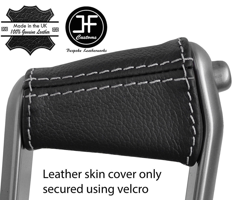 GREY STITCH HANDBRAKE HANDLE LEATHER COVER FITS RENAULT MEGANE 02-08 STYLE 2