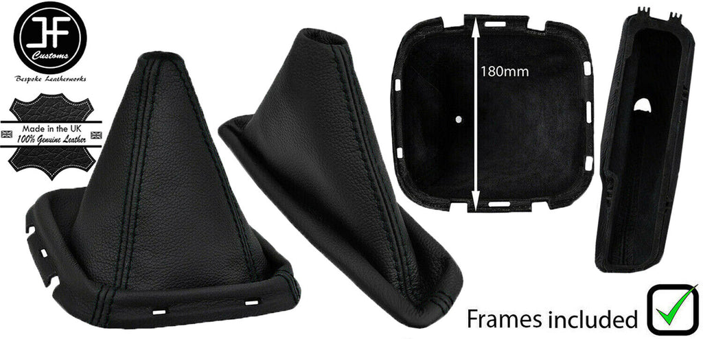 BLACK STITCH LEATHER GEAR +HANDBRAKE GAITER + FRAME FOR NISSAN PATHFINDER 05-12