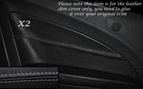 GREY STITCH 2X REAR DOOR CARD TRIM LEATHER COVERS FITS VW SCIROCCO 2008-2014