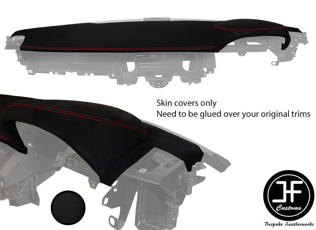 RED STITCH TOP DASH DASHBOARD LUXE SUEDE COVER FITS RANGE ROVER SPORT 09-13