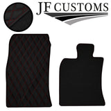 D RED DIAMOND STITCH VINYL 4XTAILORED FLOOR CARPETS FOR BMW MINI S R56 07-14 JF1