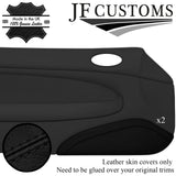 BLACK STITCH LEATHER 2X LOWER DOOR TRIM COVERS FOR JAGUAR XK8 X100 COUPE 96-04