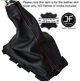 RED STITCHING MANUAL LEATHER GEAR GAITER FITS DODGE AVENGER 2007-2014 CUSTOM NEW