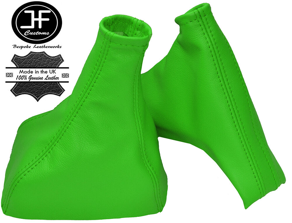 GREEN LEATHER GEAR & HANDBRAKE GAITER FITS VAUXHALL ASTRA G COUPE 1998-2005