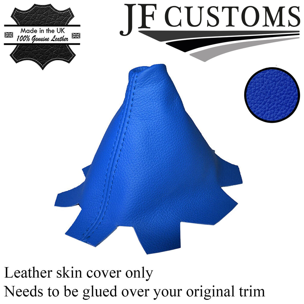 L BLUE LEATHER COVER MANUAL GEAR GAITER FITS VW T5 TRANSPORTER MULTIVAN