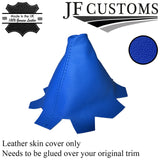L BLUE LEATHER COVER MANUAL GEAR GAITER FITS VW T5 TRANSPORTER MULTIVAN
