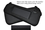 BLACK STITCH 2X SUN VISORS LEATHER SKIN COVERS FITS PEUGEOT RCZ 2010+ CUSTOM NEW