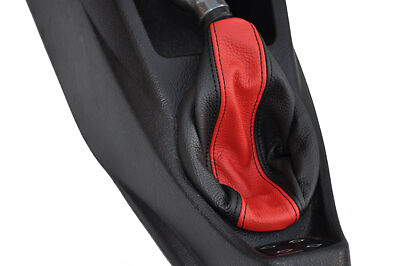 FITS CITROEN SAXO VTR / VTS black and red LEATHER GEAR GAITER CUSTOM NEW